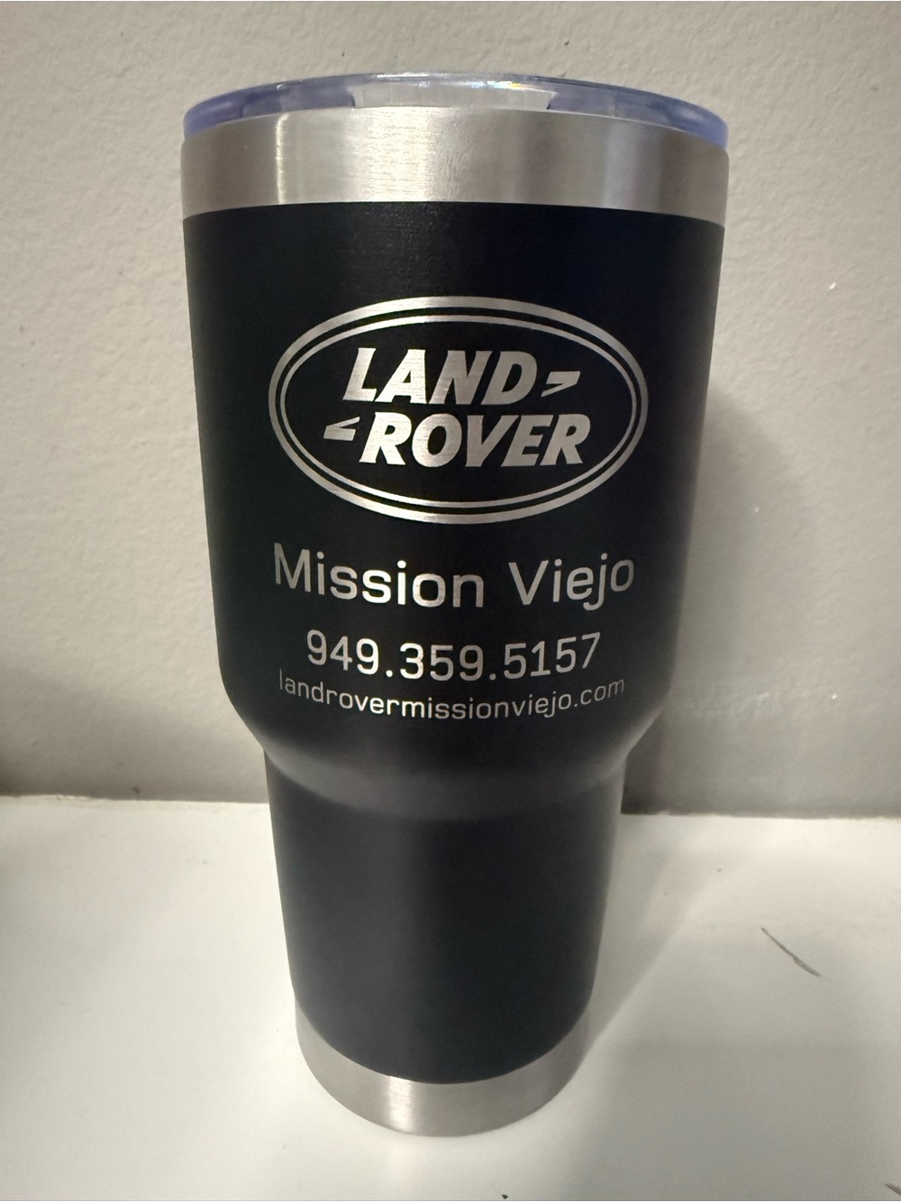 Land Rover MV Black Stainless Travel Tumbler